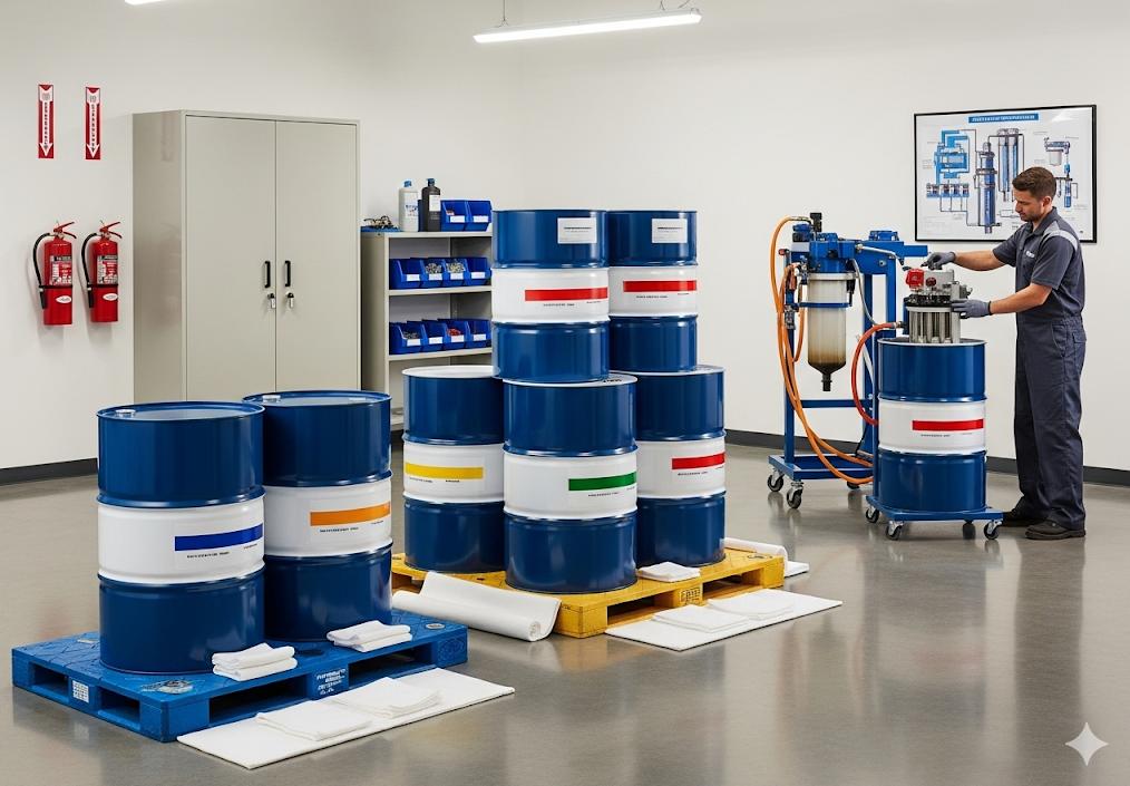 Cách bảo quản và bảo dưỡng dầu thủy lực đúng cách